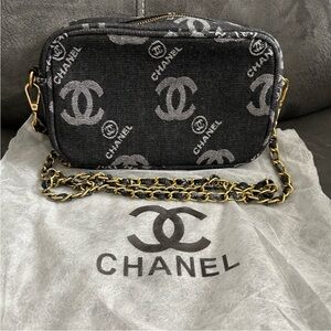 Chanel VIP Black and Silver Women's Bag